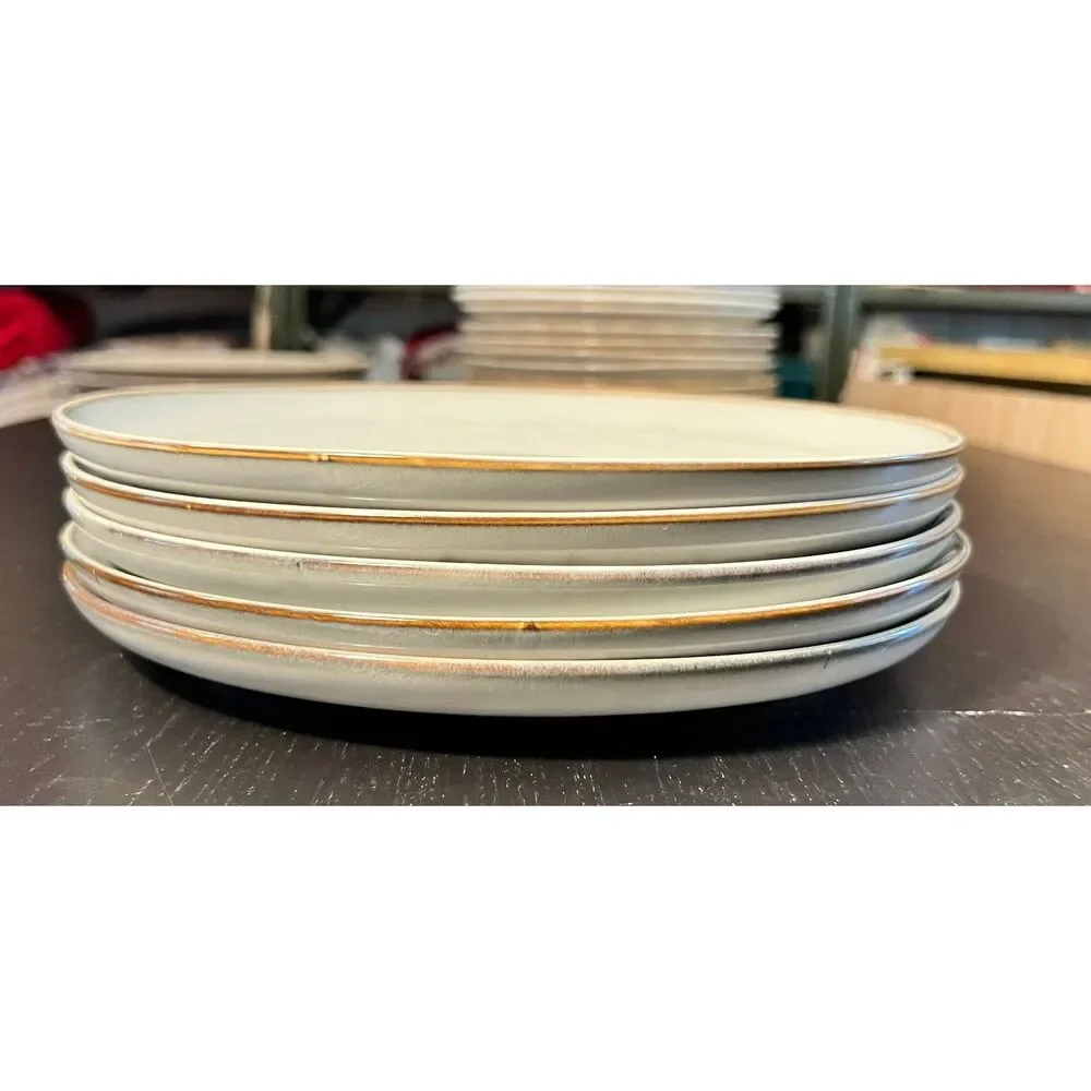 Ikea GLADELIG (5) Gray Stoneware Dinner Plates 10